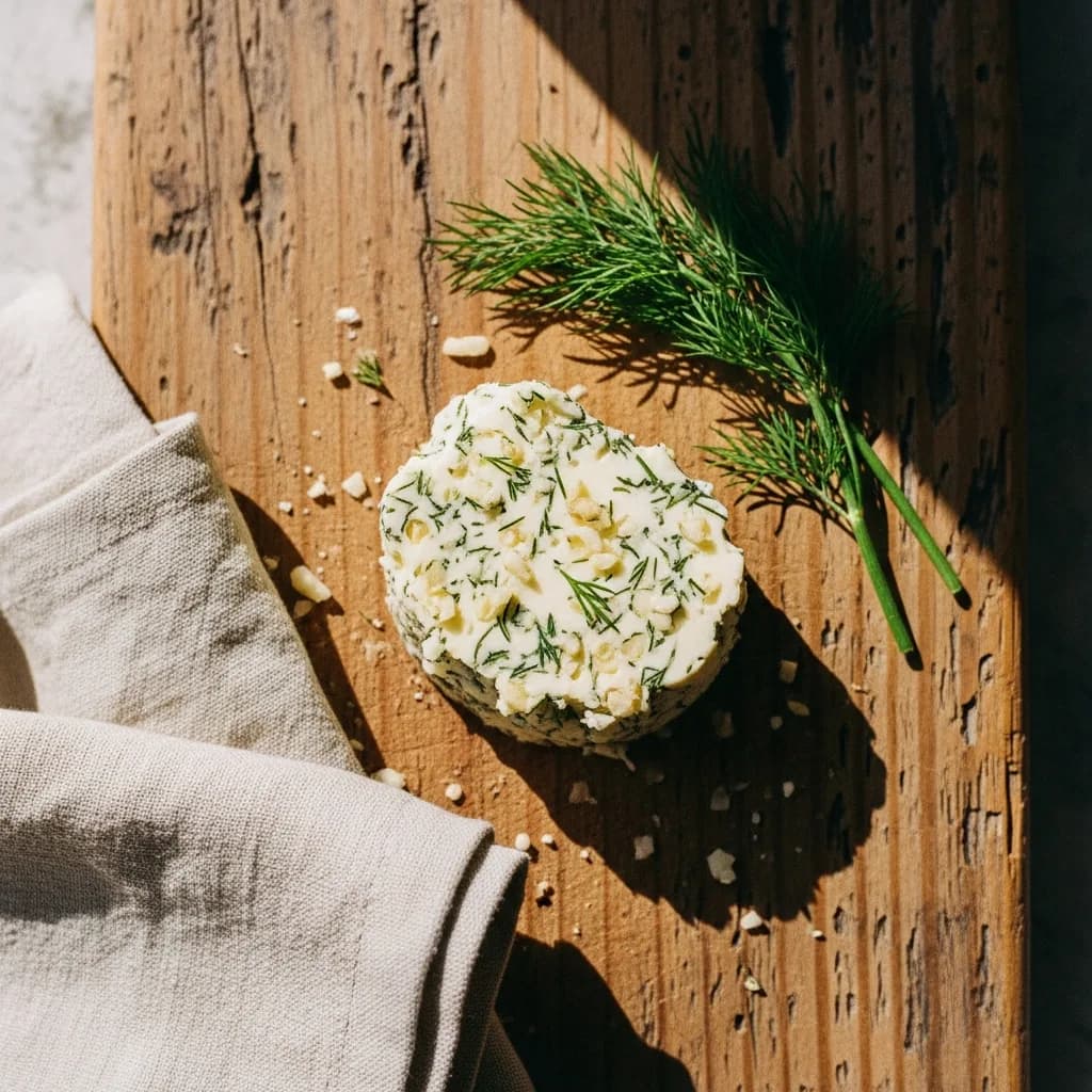 Масло с пармезаном, чесноком и укропом